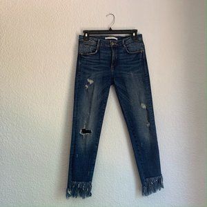 ZARA TRAFALUC mid rise skinny blue denim size38/6